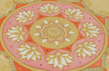 Mandala v ráme / z profilu