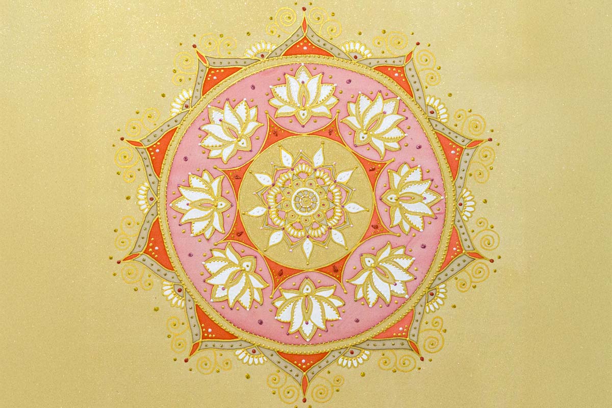 Personalizovaná mandala na hodvábe